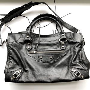 Biker Motorcycle City Medium Black Bag Purse